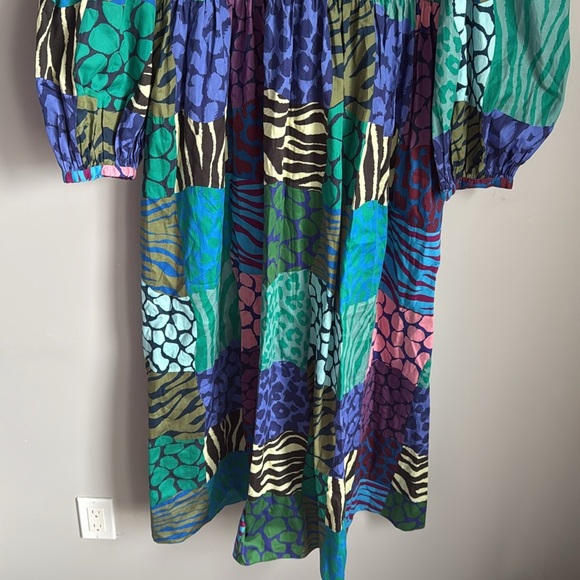Geisha Designs for Anthropologie Long-Sleeve Printed Maxi Dress Large - Picture 7 of 15